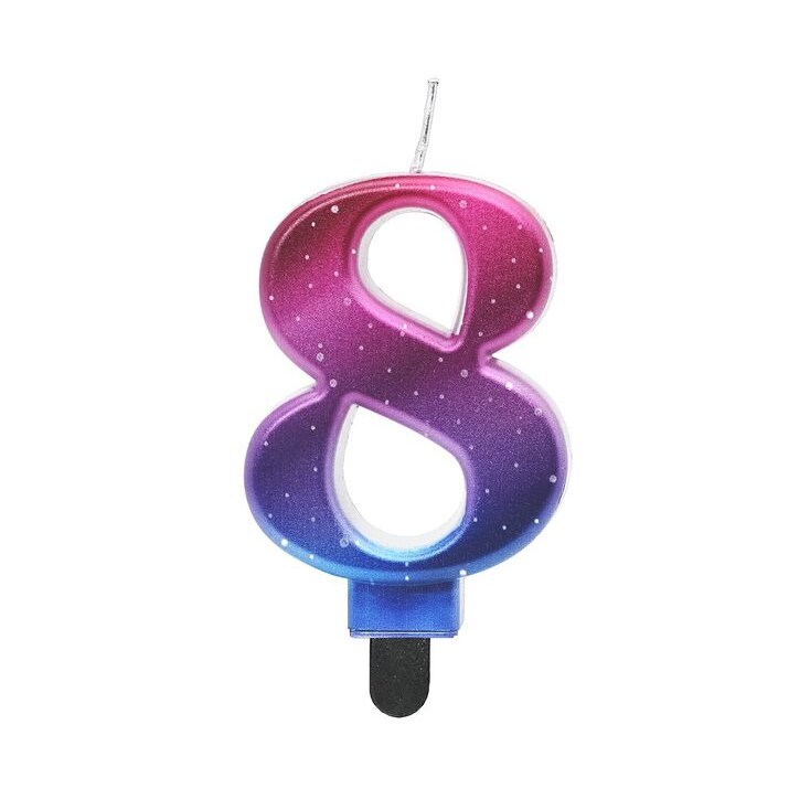 Kerze Zahl 8 Night Sky