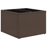 thumbnail of vidaXL Gartentisch mit Glasplatte Braun 55x55x37 cm Poly Rattan