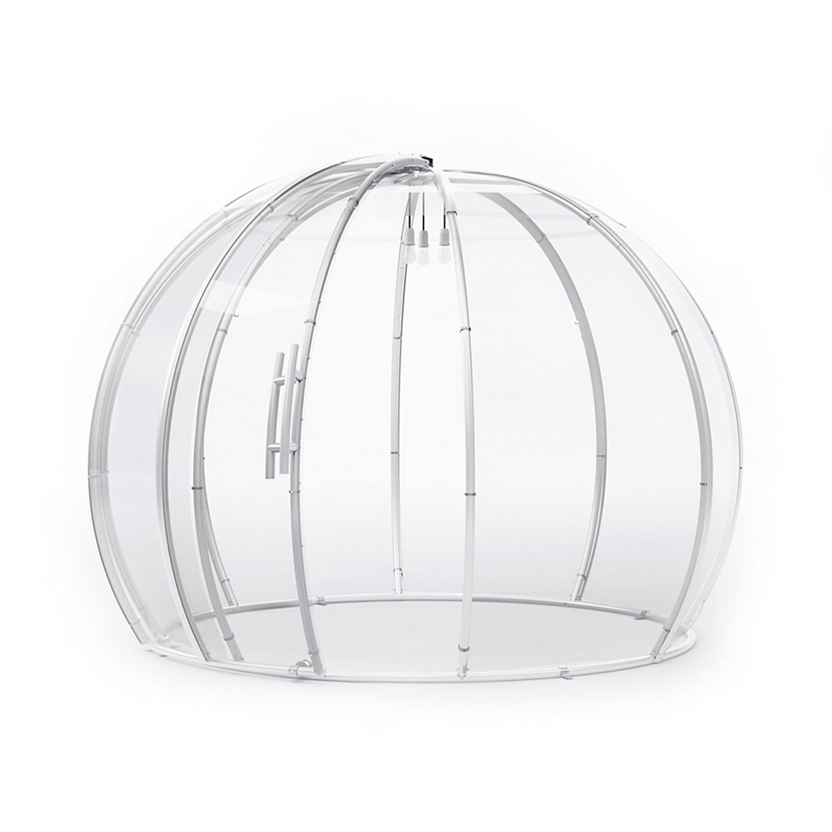 astreea Igloo Plus Gastro Terrassen Pavillon Model M 3,03x3,03x2,30m, wasserdicht, transparent, mit Beleuchtungssystem