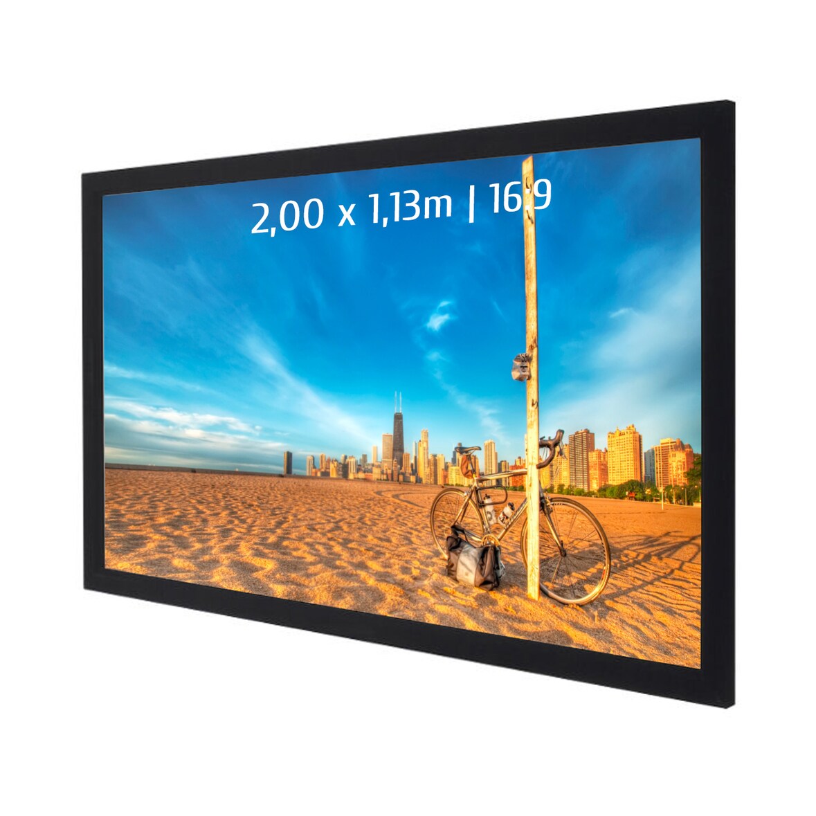 KIMEX - Ecran de projection sur cadre 2,00 x 1,13m - Format 16:9