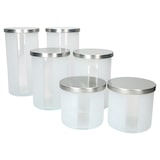 thumbnail of 6tlg Set Avar Vorratsdose 1,3L 1L 600ml rund Glasbox mit Metalldeckel