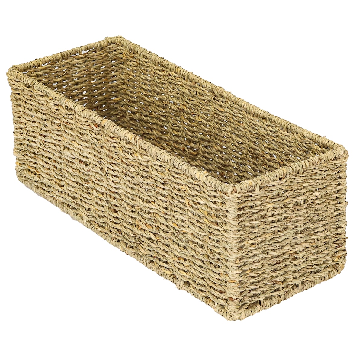 HMF Aufbewahrungskorb Badezimmer, Korb geflochten aus Seegras, 38 x 15 x 14 cm