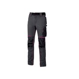 thumbnail of Pantalon de travail Stretch multipoches Femme ATOM Gris/Fuchsia M - FR (42) - EU (48)