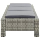 thumbnail of vidaXL Sonnenliege mit Auflage Grau Poly Rattan