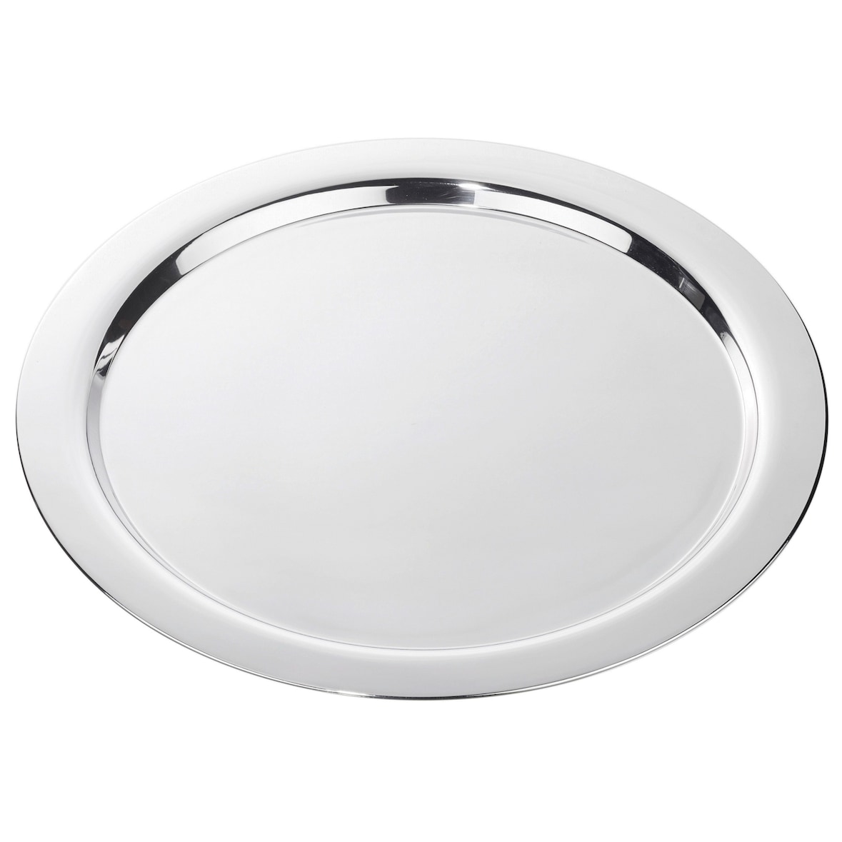 METRO Professional Bandeja de servir, aço inoxidável, Ø 37 cm, empilhável, prateado