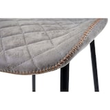 thumbnail of Conjunto de 2 bancos de bar HWC-E55, banco de bar, banco de balcão, suportes dourados vintage ~ imitação de pele de camurça cinzenta