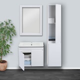 thumbnail of Waschbeckenunterschrank HWC-L86, Badezimmer Waschtisch Unterschrank, FSC® Melamin 2 Türen 48x59x46cm ~ weiß