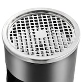 thumbnail of DELUKE® Runder Standaschenbecher für Draußen 30L 25x61cm Stahl Mülleimer mit Aschenbecher Abfalleimer mit Inneneimer Standascher Outdoor, Grau