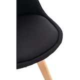 thumbnail of Silla Linares En Estilo Nórdico Negro/Tela