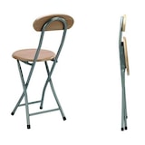 thumbnail of Banco dobrável com encosto em metal e madeira