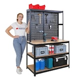 thumbnail of Profi Werkbank GIANT BEAST mit Lochwand | HxBxT 180x120x60cm | Fachlast 175kg | Schwarz