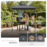 thumbnail of Grillpavillon wetterfest Maracaibo mit Winddach Ablagen 240x150x250cm anthrazit für BBQ - 406388