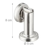 thumbnail of Relaxdays Türfeststeller Magnet, magnetischer Türaufhalter, aus Edelstahl, Boden- oder Wandmontage, Türhalter, silber