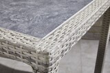 thumbnail of METRO Professional Mesa de comedor gastro Barbados, aluminio / ratán PE/ Tablero DPC, 90 x 90 cm, resistente a la intemperie, piedra