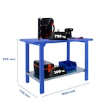 thumbnail of SimonRack Banco de Trabajo Taller, Capacidad Carga 700 kg, 830x1800x730 mm, Azul - BT-6 PRO