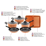 thumbnail of Batterie de cuisine anti-adhésive en cuivre 9 pièces  HG04838-COP usage non-intensif Herzberg