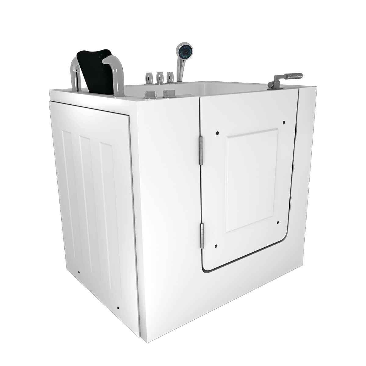 AcquaVapore Sitzwanne Whirlpool Badewanne mit Tür S02WP-TH-B-L 100x78cm