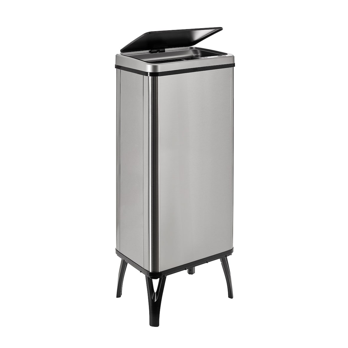 WellHome - Slimme Prullenbak 60L grijs 35,5x26x95,5 cm – Automatisch/Handmatig openen
