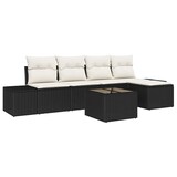 thumbnail of vidaXL Garten-Sofa-Set mit Kissen 5 pcs Braun und Creme Poly-Rattan