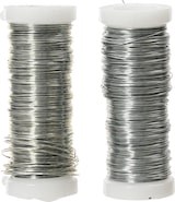 thumbnail of 2x30m Basteldraht 0,3mm dünner Wickeldraht Bindedraht Floristik Lackdraht silber