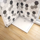 thumbnail of AICA Plato de Ducha Rectangular Blanco 80x70x3cm para Mamparas + Accesorios de desagüe