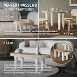 thumbnail of ML-Design 4er Set Tischbeine 90 cm Weiß glänzend, Stahl pulverbeschichtet, I-Form 8×8 cm, höhenverstellbar, Möbelbeine für Schreibtisch Tisch