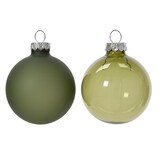 thumbnail of 6 Weihnachtskugeln Glas 6cm matt & glänzend Christbaumkugeln Weihnachtsbaumkugeln Christbaumschmuck Weihnachtsbaumschmuck Rosmarin transparent