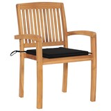thumbnail of vidaXL Stapelbare Gartenstühle mit Kissen 8 Stk. Massivholz Teak