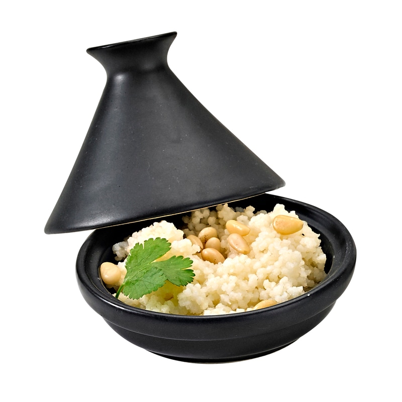 FHC - 24Pcs - Mini tajine en porcelaine noire - H80mm