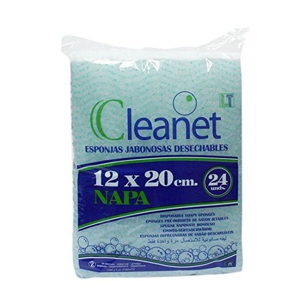 Esponjas desechables con jabón Cleanet 12x20 cm. 240 uds