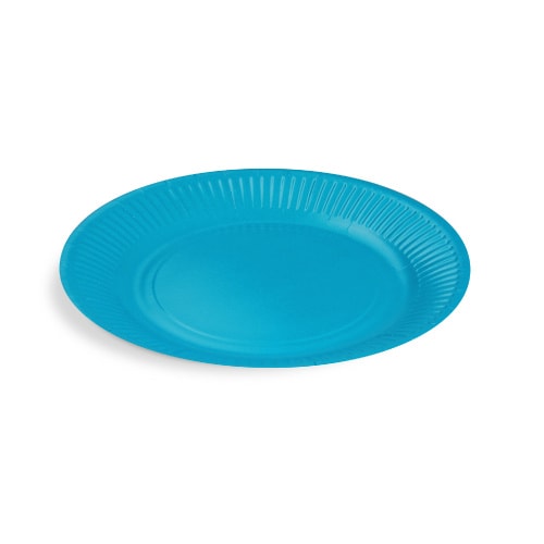 300 Pappteller rund FF Ø 23 x 1,6 cm hellblau – Imbissteller Party-/Kuchenteller