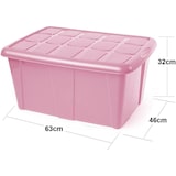 thumbnail of Caja de almacenamiento, 60L litros organizador Impermeable (Rosa Palo)