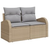 thumbnail of vidaXL 7-teiliges Garten-Sofa-Set mit Kissen in Beige aus Poly Rattan