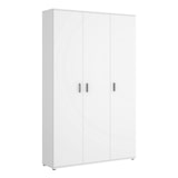 thumbnail of Dmora Mehrzweckgarderobe Sillano, Multifunktionaler Besenhalter, Kleiderschrank mit 3 Türen, 116x35h190 cm, Weiß