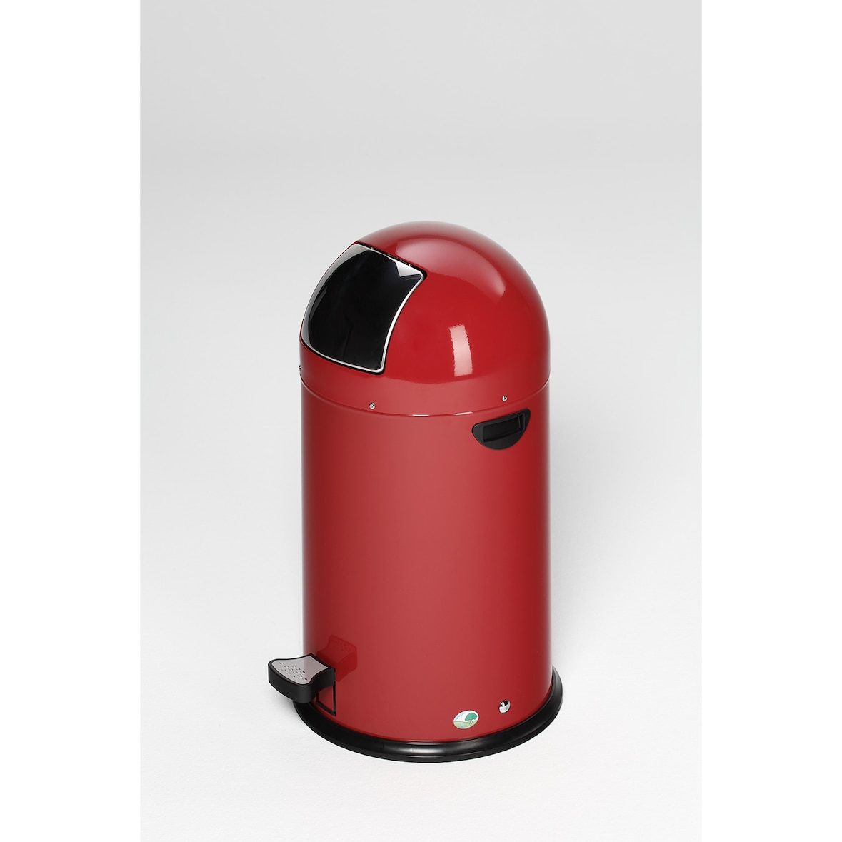 PROREGAL Klassischer Abfallsammler mit Fußpedal | 22 Liter, HxBxT 64x40x40cm | Verzinkter Stahl | Rot | Mülleimer Abfalleimer