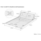 thumbnail of 70.32-12 FV Federholzrahmen Lattenrost 120x200 cm Kopfteil verstellbar120 x 200