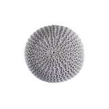 thumbnail of PREMIUM Sitzhocker Pouf  ø 45cm  Strickpouf Indoor u. Outdoor - pflegeleicht & nachhaltig : grau - silbergrau