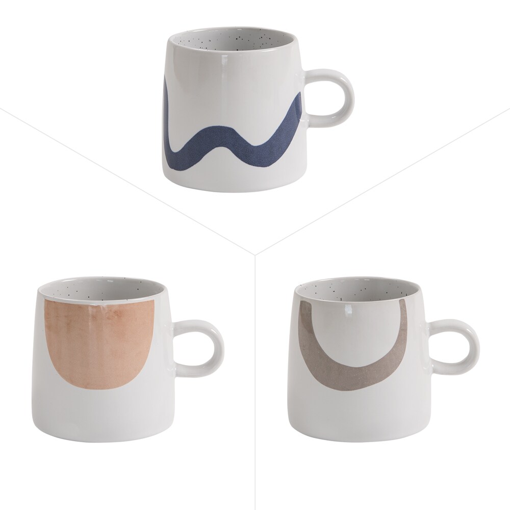 TABLE PASSION Mugs bering 45 cl x3 - Dekor Rund Keramik Tisch Passion 12.5x cm