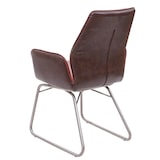 thumbnail of Décoshop26 - Moderner Esszimmerstuhl/Sessel in braunem Kunstveloursleder-Look 04_0001978