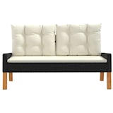 thumbnail of vidaXL 4-tlg. Garten-Lounge-Set mit Kissen Poly Rattan&Massivholz