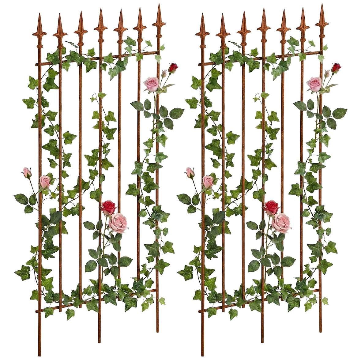 Conjunto de 2 trelicas Elisa 100 x 50 cm marrom antigo