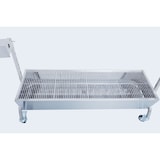 thumbnail of METRO Professional Holzkohle-/Spanferkelgrill, Edelstahl, 160 x 42 x 95 cm, mit elektrischem Drehspieß, inkl. Grillabdeckung, silber