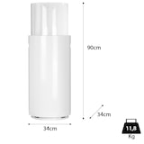 thumbnail of Bio Ethanol Kamin Stand Ø34cm x 86,5cm weiß 1L Ethanolkamin Glasfeuer Ofen Feuer