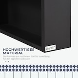 thumbnail of Spiegelschrank Bad Hängeschrank 46x14x58 cm Schwarz mit Spiegeltür 3 Fächern Edelstahl wasserfest lackiert wandmontiert