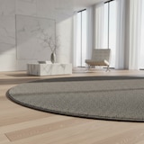 thumbnail of Teppich Schlafzimmer Unifarben Pflegeleicht Waschbar Strapazierfähig Wohnzimmer Esszimmer Rund Grau 160x160 cm – CIMA von Kadima Design