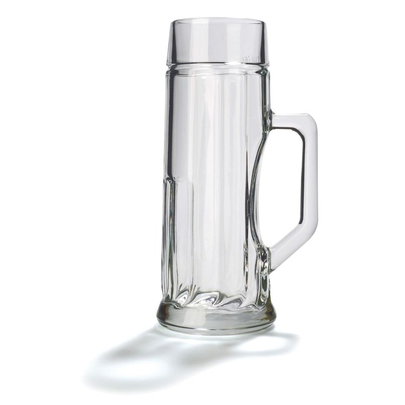 6x Stölzle Oberglas Premium Bierkrug gerippt 0,3 l, geeicht, mit Schild