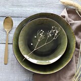 thumbnail of Ogo Living - Lot 6 assiettes plate meta 26.5cm en grès vert