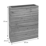 thumbnail of Pflanzkasten HWC-L21, Hochbeet Pflanzkübel Blumentopf, eckig 77x63x23cm Outdoor Akazie Holz MVG-zertifiziert ~ hellbraun
