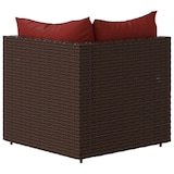 thumbnail of vidaXL Garten-Ecksofas mit Kissen 2 Stk. Braun Poly Rattan