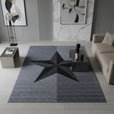 thumbnail of Teppich Waschbar Sterne Modern Strapazierfähig Esszimmer Flur Grau 160x230 cm OEKO-TEX Fußbodenheizung geeignet – INN von Kadima Design